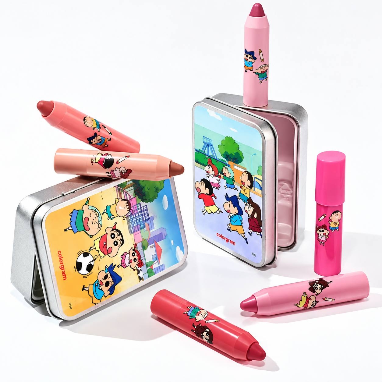 ست رژلب مدادی کالرگرام مدل Lip Crayon (کالکشن Shinchan)