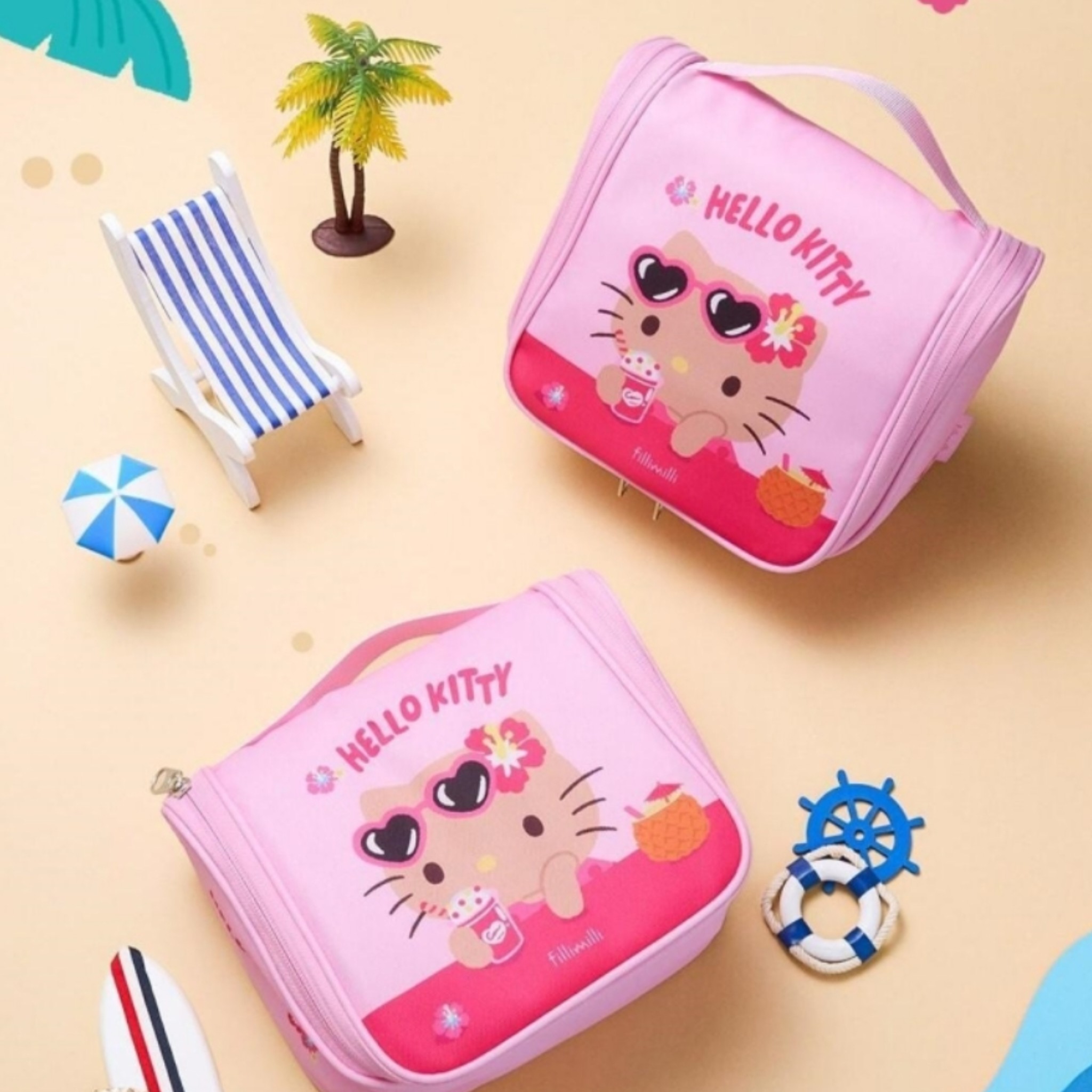 کیف لوازم شخصی و آرایشی مسافرتی Fillimilli X Hello Kitty